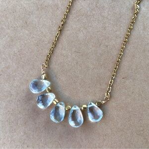 Genuine Aquamarine Sundance Charm Necklace